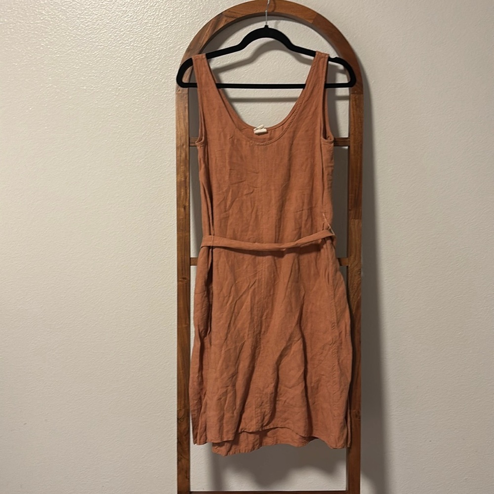 Eve gravel 100% linen dress